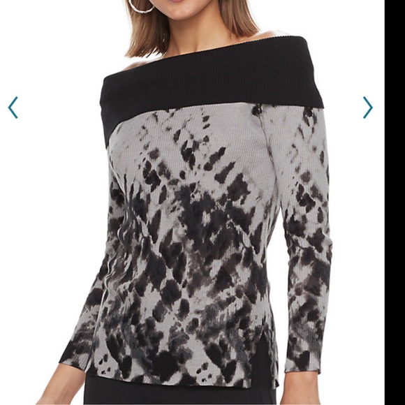 Rock & Republic Off The Shoulder Tie Dye Top NWT - Picture 1 of 9